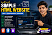 create simple HTML CSS website