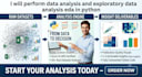 perform data analysis and eda in python