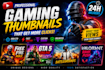 create eye catching gaming youtube thumbnails that boost CTR