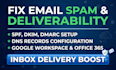 setup spf dkim dmarc records and fix email deliverability