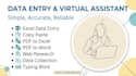do accurate data entry , excel , copy paste , and PDF conversion