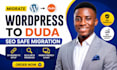 migrate wordpress website to duda with 301 redirects and seo rankings intact