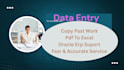 do microsoft excel data entry, and oracle task