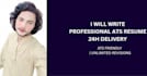 write ats friendly resume CV and cover letter in 24h