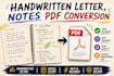 write neat handwritten notes and convert PDF to handwritten pages