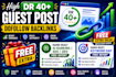 build high DR guest post backlinks for ranking your site