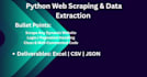 do python web scraping and data extraction professionally