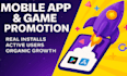 do android mobile app promotion, game promotion, app install