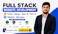 develop full stack web app using react next js typescript supabase and django