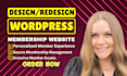 build wordpress membership website, lms website and subscription website