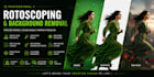 do professional rotoscopy and green screen removal of video