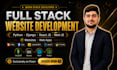 do custom website development as mern stack, full stack web developer