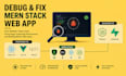 debug and fix your react js vue js next js frontend fix nodejs supabase backend