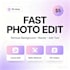 edit photos, remove background, resize and add text