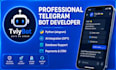 develop professional telegram bot in python aiogram or web app