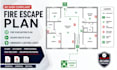 draw UK fire escape plan, bs 5499 evacuation and emergency lighting