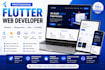 develop a modern flutter web website with responsive UI