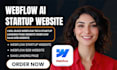 build webflow tech startup landing page website webflow saas b2b website