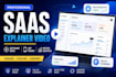create saas explainer video, software demo, app promo video with motion graphics