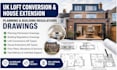 draw UK loft conversion and house extension planning and building regulations
