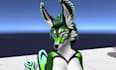 custom furry vrchat avatar with facial tracking pc quest compatible unity model