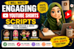 write engaging youtube shorts scripts and cartoon stories