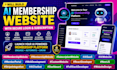 build ai membership website with secure login and subscription