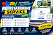 fix ebay account mc011 restriction, mc999 indefinite suspension reinstatement