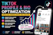 write a professional tiktok bio