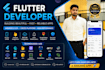 develop a professional flutter app for android and ios