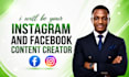 be your instagram and facebook content creator