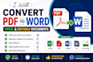 convert PDF to word, excel, and editable documents accurate
