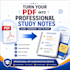 convert your PDF into organized notes, summaries and mind maps