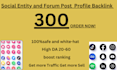 do social entity and forum post profile backlinks