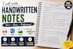 write neat handwritten notes professionally