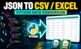 convert and flatten json to CSV or excel with python