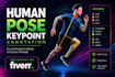 provide keypoint annotation, human pose estimation, and bounding box label