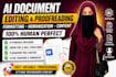proofread, edit and humanize text