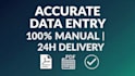 accurate data entry, web research, excel and copy paste jobs fast
