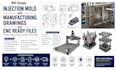 design injection mold with manufacturing drawing and cnc ready file
