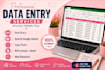 do accurate  data entry, excel, copy, paste, PDF conversion and web search