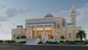 create 3d mosque design, islamic center, masjid, religion building visualization