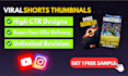 design viral youtube short thumbnails