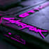 do futuristic cyberpunk logo or typography