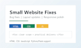 fix HTML CSS javascript issues on your small website