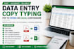 do accurate data entry, copy typing and PDF to word