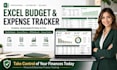 design editable custom excel budget and expense planner trackers