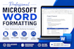format microsoft word documents professionally