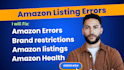 fix amazon listing errors, brand registry errors and amazon account health
