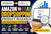 do amazon to ebay dropshipping product research for profitable listings